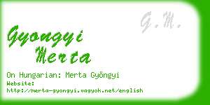 gyongyi merta business card